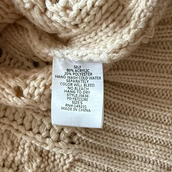 Kori Cream Cable Knit Sweater - Picture 5 of 6